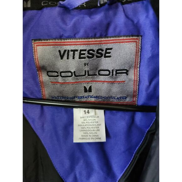 Vintage Vitesse Couloir Ski Suit Blue Large 14 Snowsuit One Piece Snow Bib - Picture 7 of 14